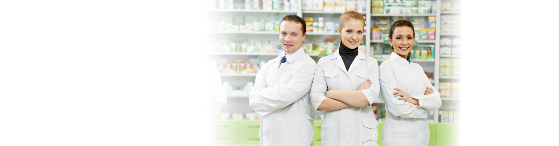 three pharmacists smiling